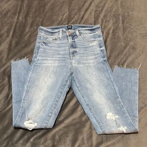 GAP Women's Blue Distressed Jeans, 27R jegging